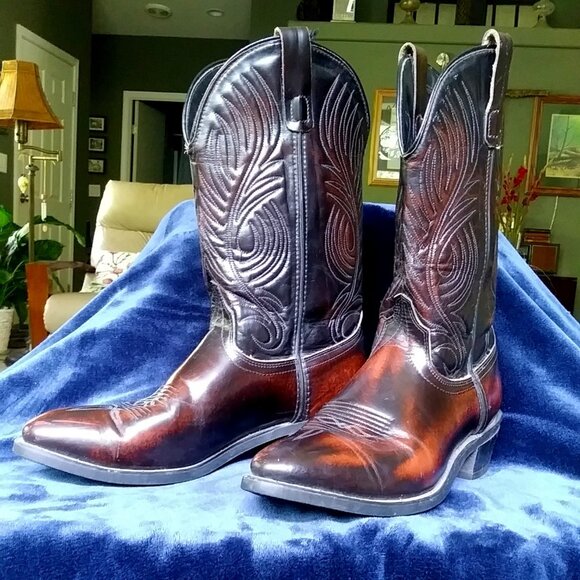Laredo Men's Leather Western Cowboy Boots Size 11D - Picture 6 of 14
